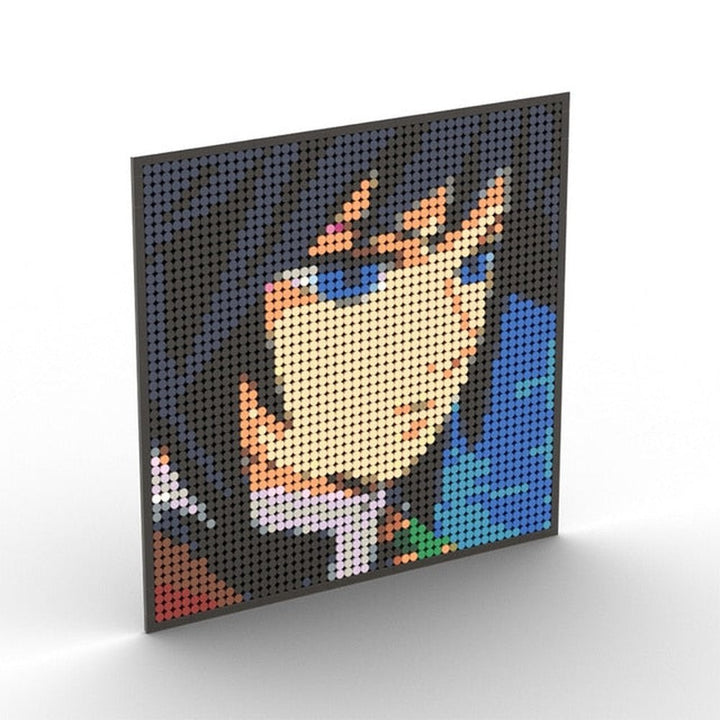 Japanese Anime Demon Slayer Samurai Tanjirou Nezuko Kyoujurou Giyuu Mini Building Blocks Bricks Pixel Art Mosaic DIY Toy Gifts Jurassic Bricks