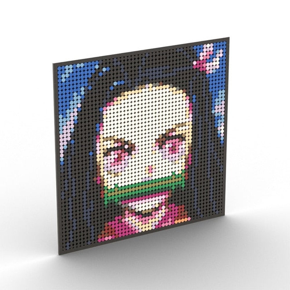 Japanese Anime Demon Slayer Samurai Tanjirou Nezuko Kyoujurou Giyuu Mini Building Blocks Bricks Pixel Art Mosaic DIY Toy Gifts Jurassic Bricks