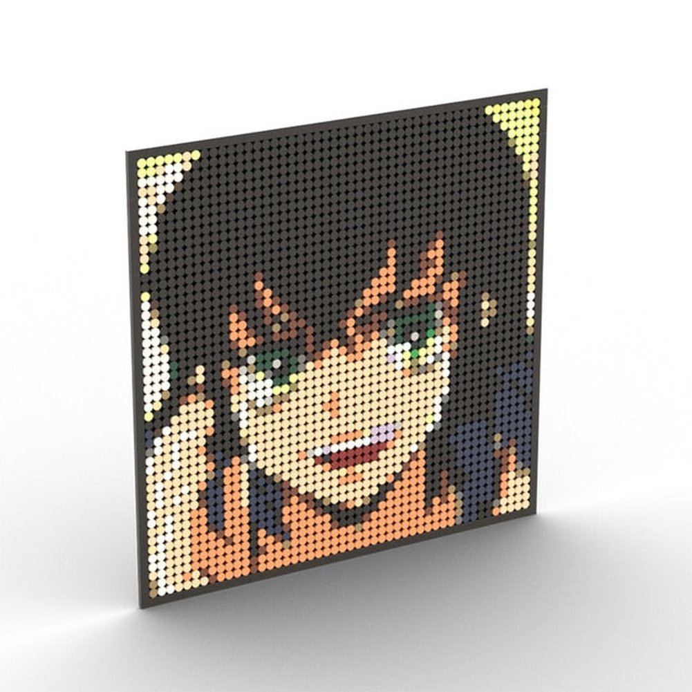 Japanese Anime Demon Slayer Samurai Tanjirou Nezuko Kyoujurou Giyuu Mini Building Blocks Bricks Pixel Art Mosaic DIY Toy Gifts Jurassic Bricks