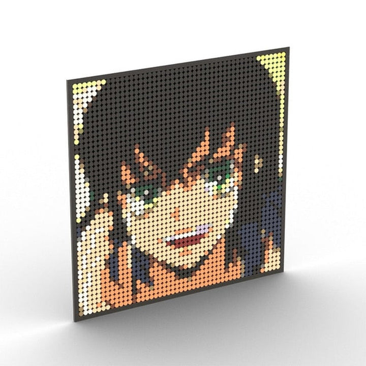 Japanese Anime Demon Slayer Samurai Tanjirou Nezuko Kyoujurou Giyuu Mini Building Blocks Bricks Pixel Art Mosaic DIY Toy Gifts Jurassic Bricks