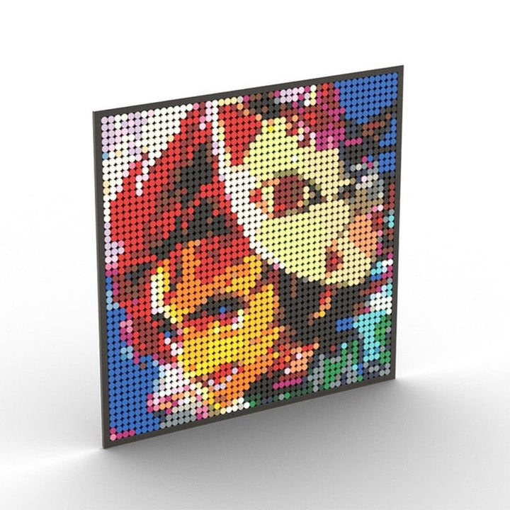 Japanese Anime Demon Slayer Samurai Tanjirou Nezuko Kyoujurou Giyuu Mini Building Blocks Bricks Pixel Art Mosaic DIY Toy Gifts Jurassic Bricks