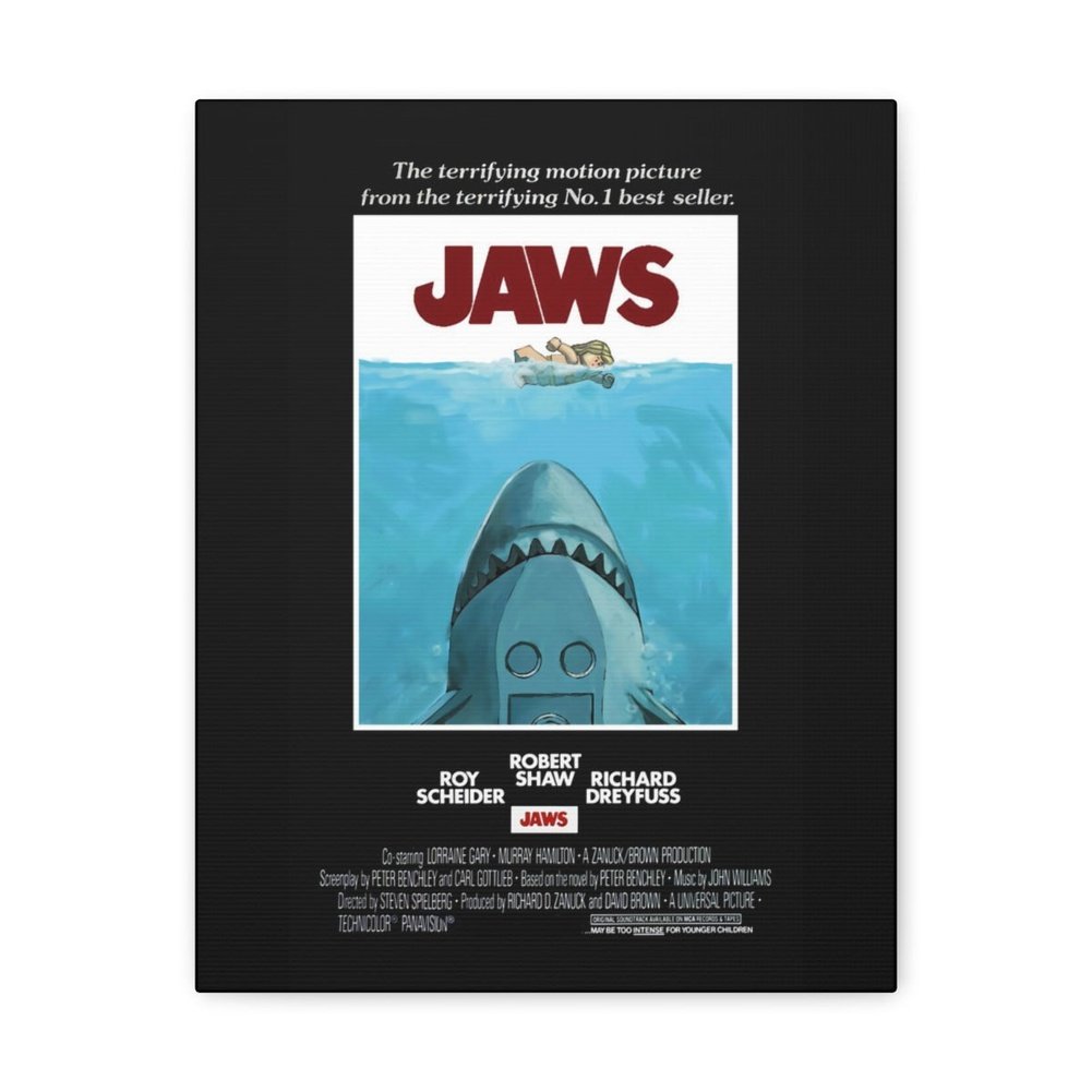 MOC NON LEGO Jaws LEGO Movie Wall Art Canvas Art With Backing.