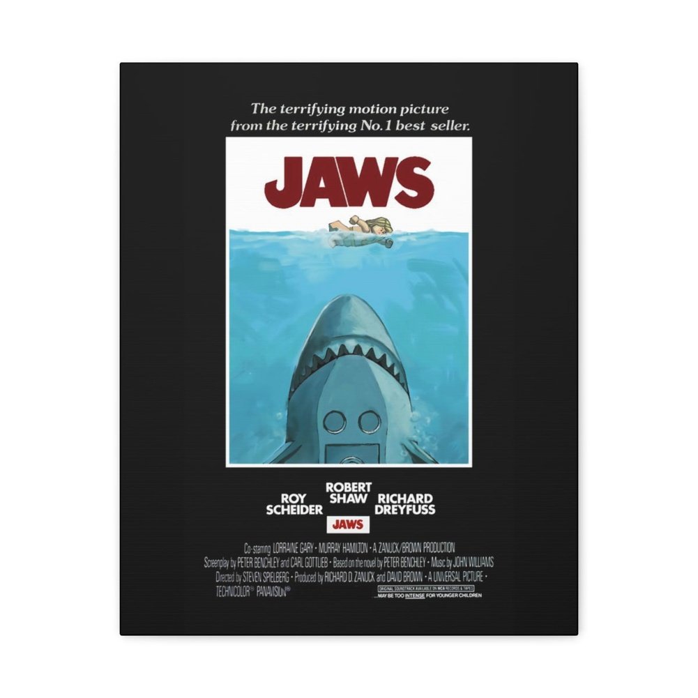 MOC NON LEGO Jaws LEGO Movie Wall Art Canvas Art With Backing.