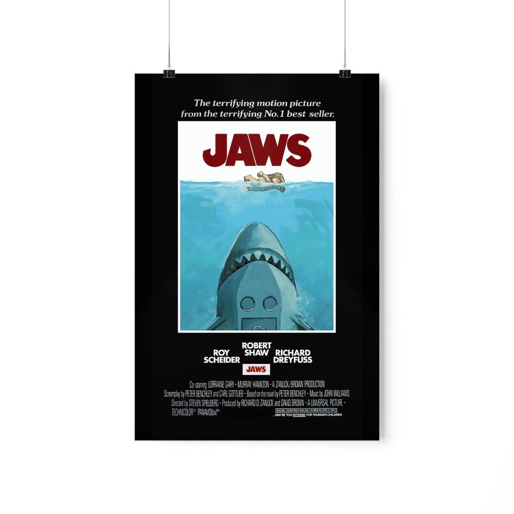 MOC NON LEGO Jaws LEGO Movie Wall Art POSTER ONLY