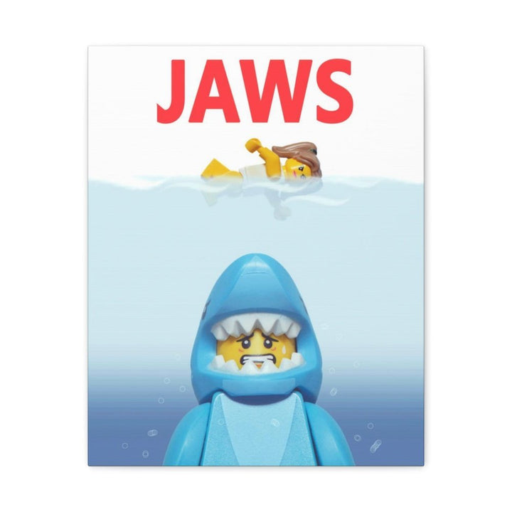 MOC NON LEGO Jaws v2 LEGO Movie Wall Art Canvas Art With Backing.