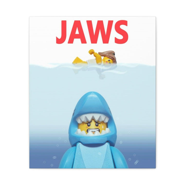 MOC NON LEGO Jaws v2 LEGO Movie Wall Art Canvas Art With Backing.