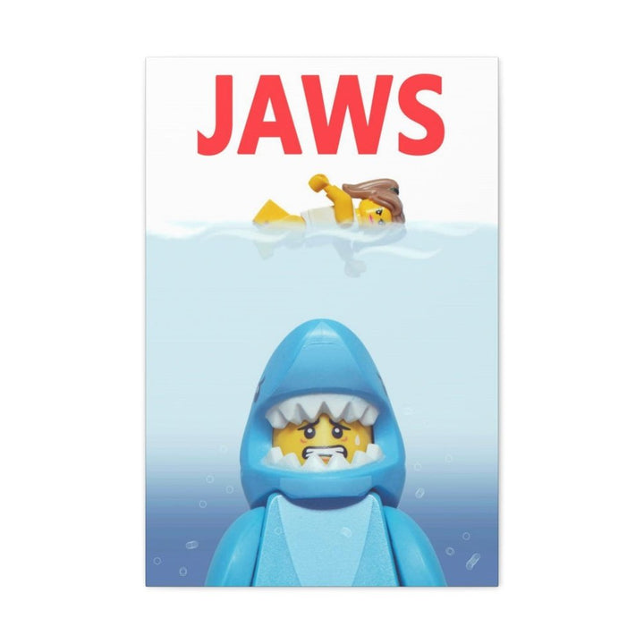 MOC NON LEGO Jaws v2 LEGO Movie Wall Art Canvas Art With Backing.