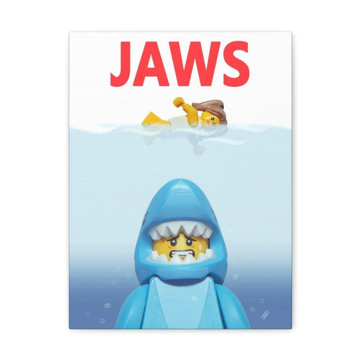 MOC NON LEGO Jaws v2 LEGO Movie Wall Art Canvas Art With Backing.