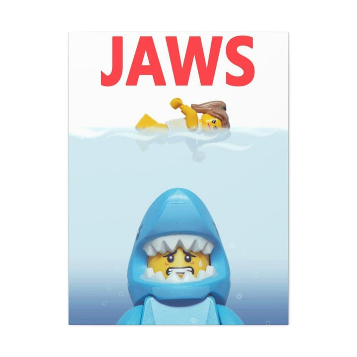 MOC NON LEGO Jaws v2 LEGO Movie Wall Art Canvas Art With Backing.