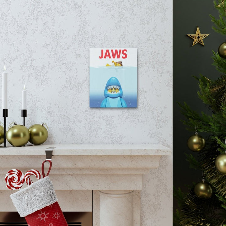 Jaws v2 LEGO Movie Wall Art Canvas Art With Backing. Jurassic Bricks