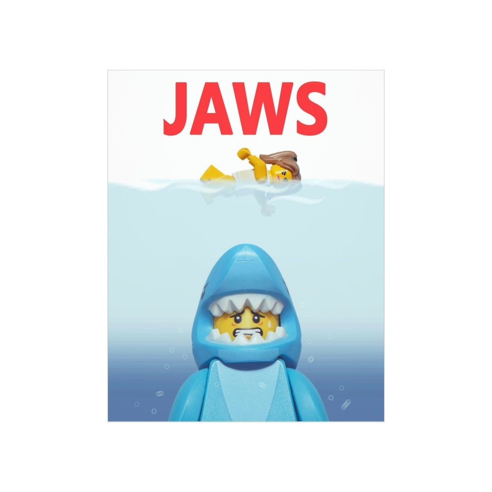 Jaws v2 LEGO Movie Wall Art POSTER ONLY Jurassic Bricks