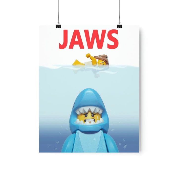 Jaws v2 LEGO Movie Wall Art POSTER ONLY Jurassic Bricks