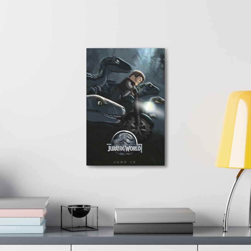 Jurassic World LEGO Movie Wall Art Canvas Art With Backing. Jurassic Bricks