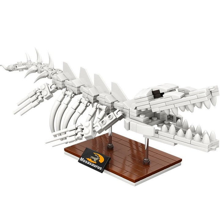 MOC NON LEGO Jurassic dinosaur world Tyrannosaurus Rex fossil skeleton model 's DIY assembled educational building blocks toy