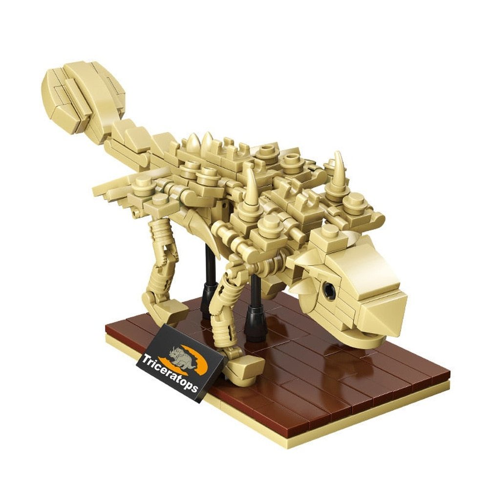 Jurassic dinosaur world Tyrannosaurus Rex fossil skeleton model children&#39;s diy assembled educational building blocks toy gift Jurassic Bricks