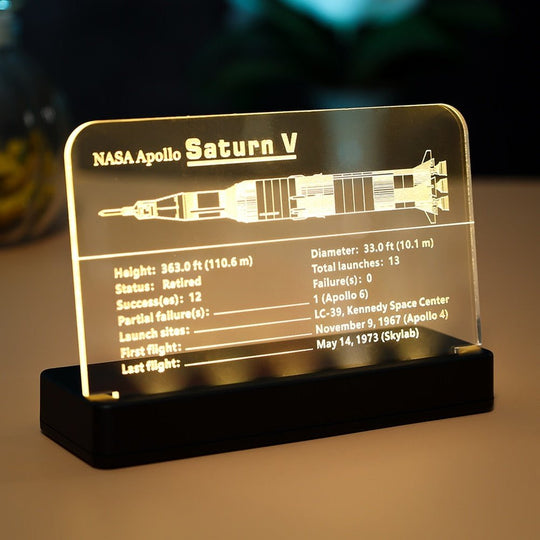 MOC NON LED Light Acrylic Display Board Sign Plate Nameplate For The A ...