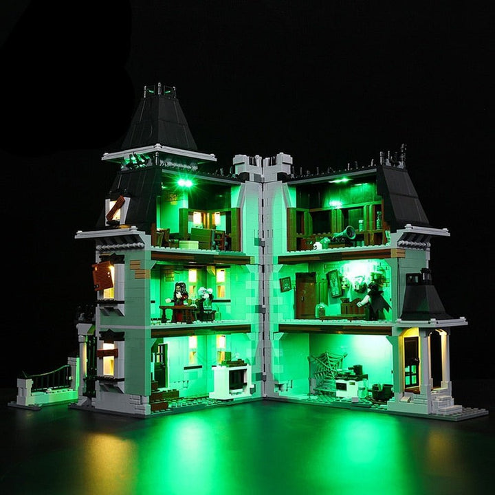 MOC NON LEGO LED Light Kit For 10228 Haunted House Remote Control Sound Version(Not Include Building Blocks)