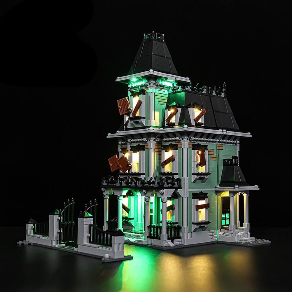 MOC NON LEGO LED Light Kit For 10228 Haunted House Remote Control Sound Version(Not Include Building Blocks)