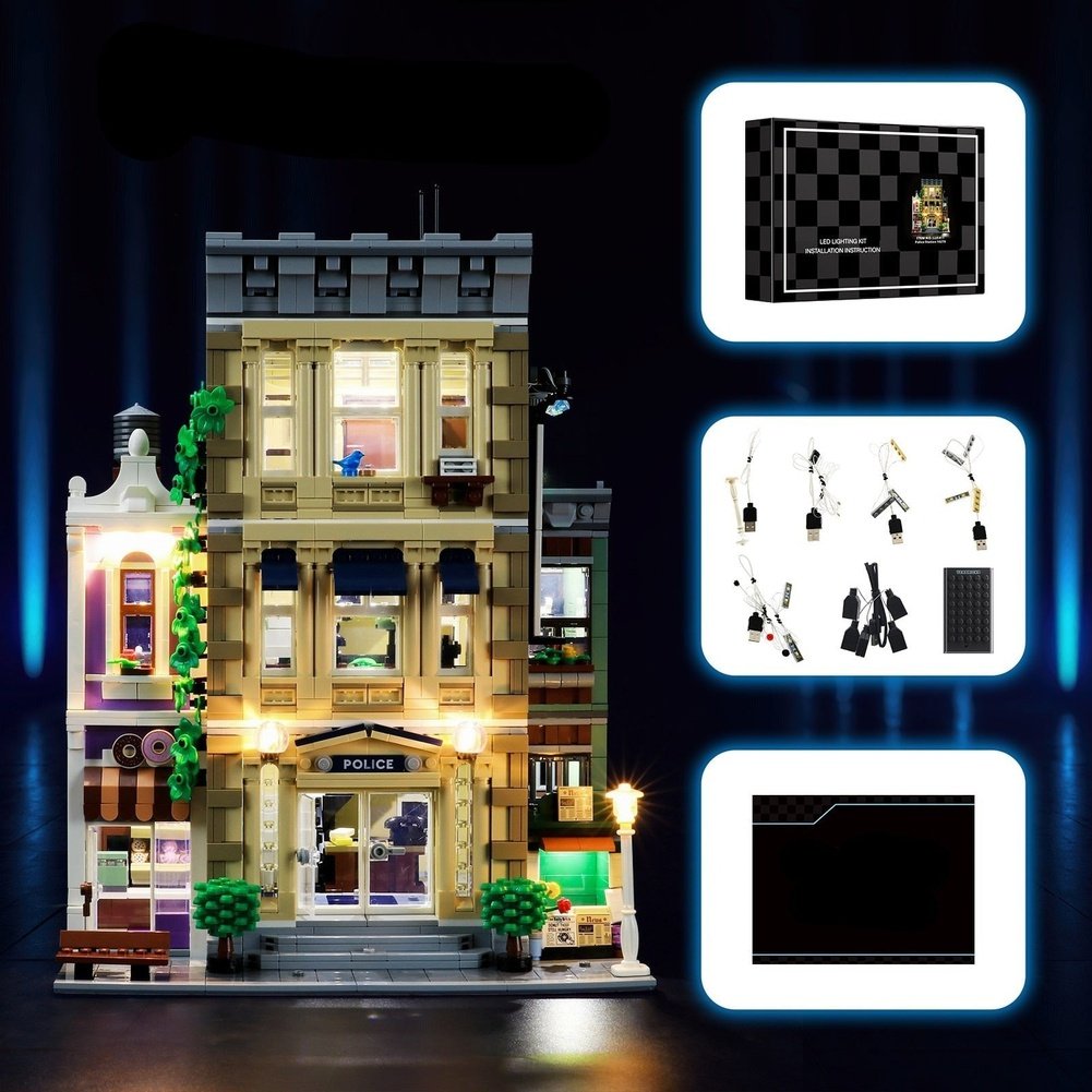 LED Light Kit for 10278 Police Station Building Blocks Set (NOT Include the Model) Bricks Toys for Children Jurassic Bricks