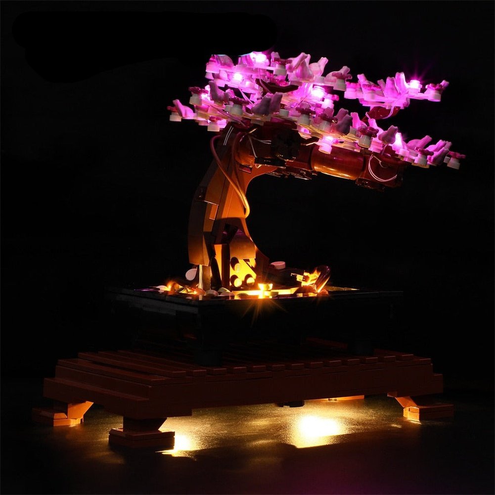 purple led bonsai tree MOC Compatible LED Light Kit for 10281 Bonsai Tree Building Blocks Set – Jurassic Bricks