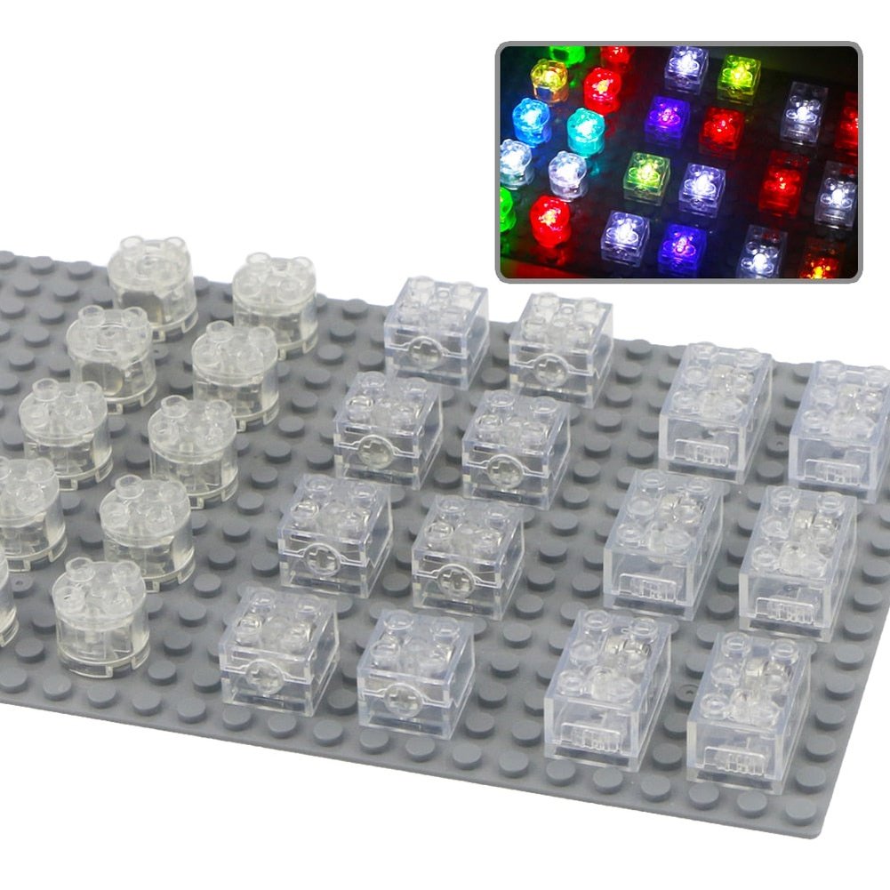 LED Light Up Set Lighting Bricks Blocks Compatible 3002 3003 6143 Friends Park Parts City Accessories Construction Toys For Gift Jurassic Bricks