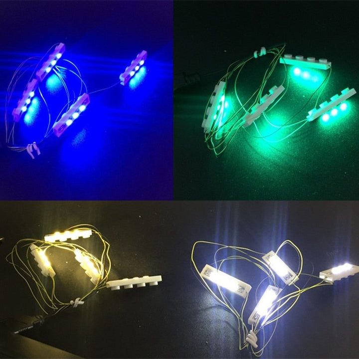 LED Lighting Set DIY Toys 4 In 1 LED Light Up Kit For Lego /pin/ Creator House Building Blocks Mode Jurassic Bricks