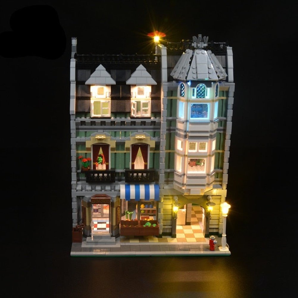 LED Lighting Set DIY Toys For 10185 and 15008 Green Grocer (not include Building Blocks Model) only led light set Jurassic Bricks