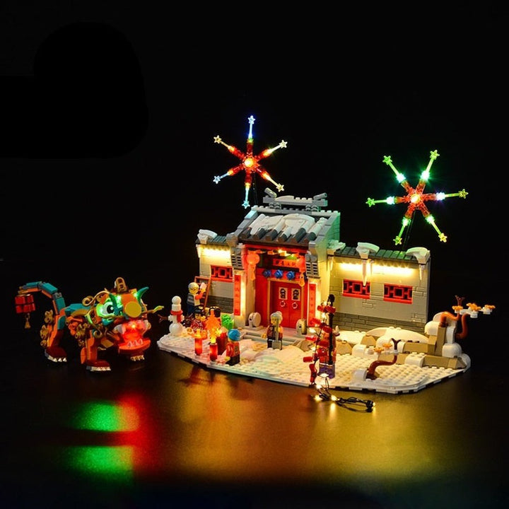 LED Lighting Set DIY Toys For 80106 Story Of Nian (Not Included Building Blocks) Jurassic Bricks