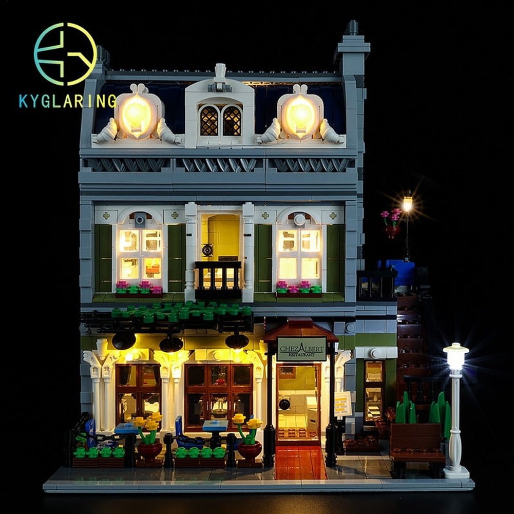 LED Lighting Set DIY Toys For Creator 10243 Parisian Restaurant Building Blocks (Only Light Kit Included) Jurassic Bricks