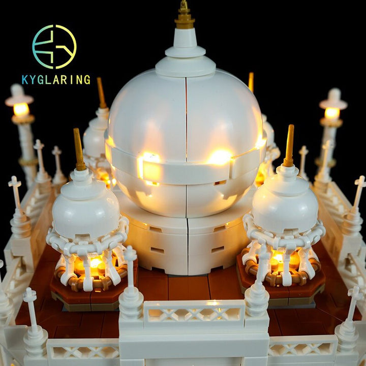 LED Lighting Set DIY Toys for Architecture 21056 Taj Mahal Building Blocks Jurassic Bricks