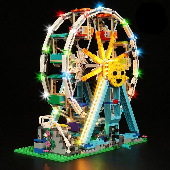 MOC NON LEGO LED Lighting Set for 31119 Ferris Wheel Amusement Park Toy Light Kit, Not Included the Building Block