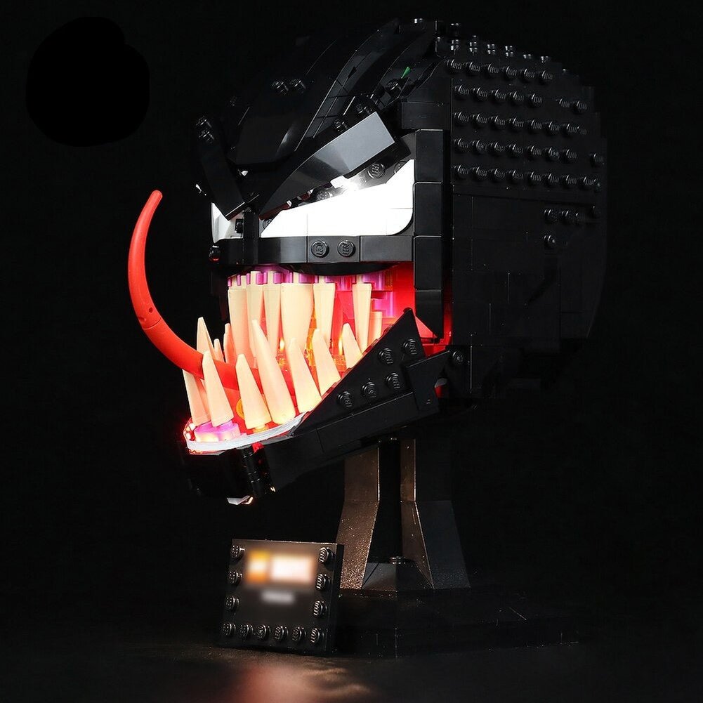 MOC NON LEGO LED Lighting Set for 76187 Mask Helmet Light Kit, Not Included the Building Block