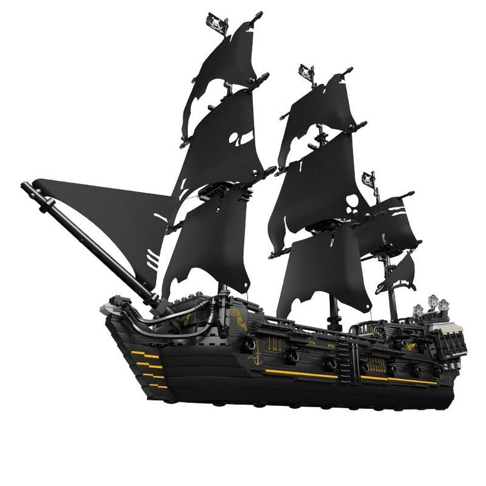 MK 13111 Pirates Ship Building Blocks for Adults MOC Bricks The Black Ship Model Kits to Build Kids Educational Toys Jurassic Bricks