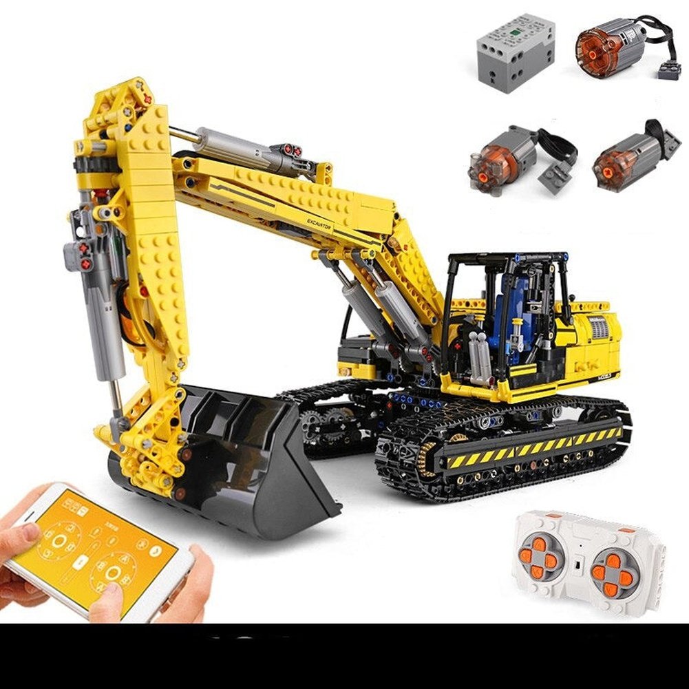 MK 13130 Car Compatible Construction 42100 Liebherr R 9800 Excavator Motor Crane Set Kids Christmas Toys Building Blocks Bricks Jurassic Bricks