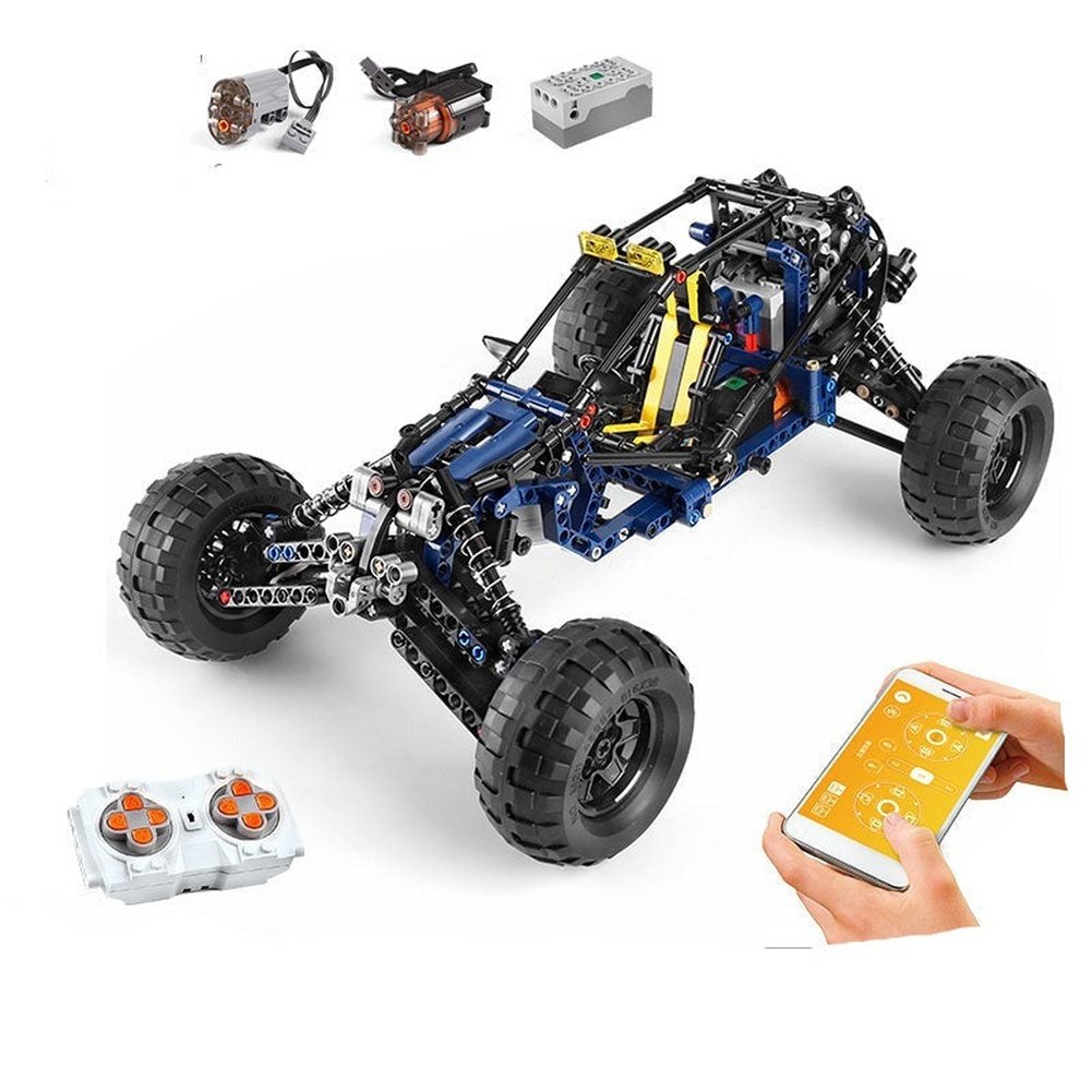 MK 18018 Technical Climbing Car The MOC-3028 lightning APP Remote Control Car Model Bricks Toys For Kids Christmas Gifts Jurassic Bricks