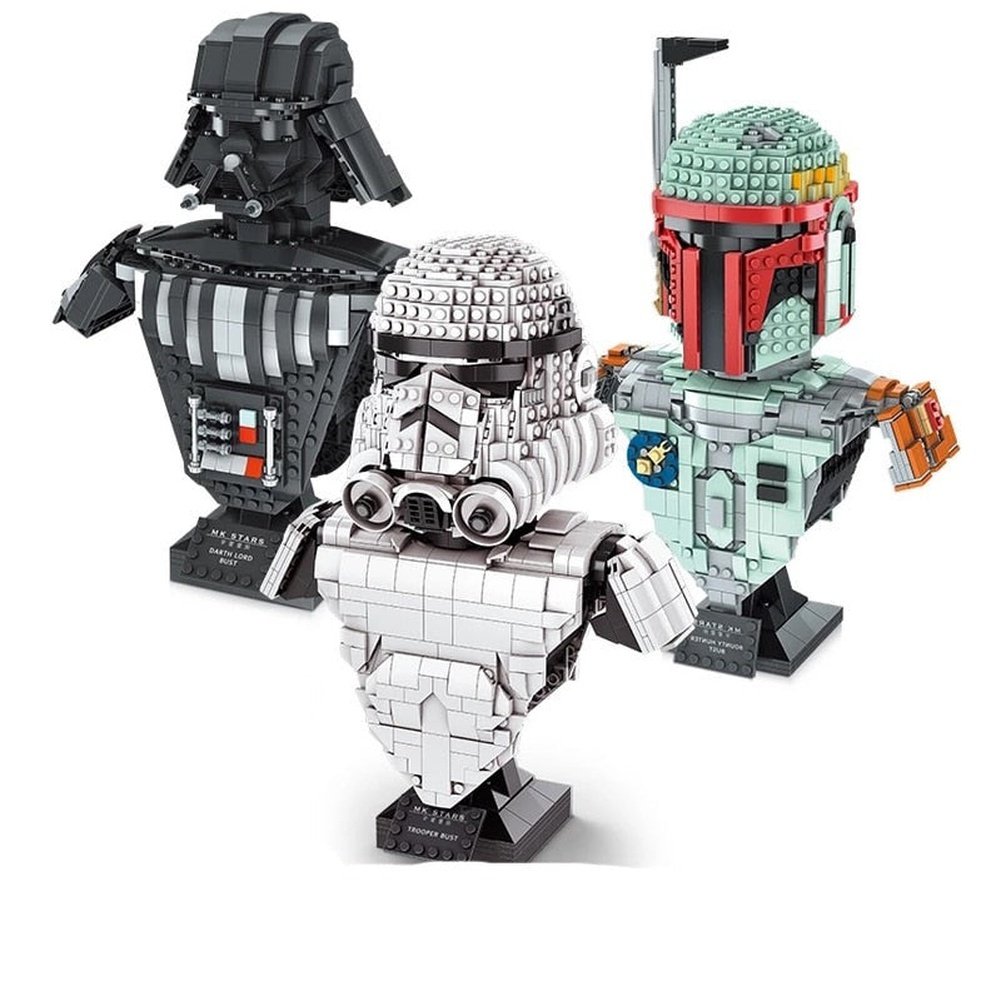 MK 21020 21021 21022 Star Plan Toys The Star Soldier Model Building Blocks Assembly Bust Helmet Bricks Christmas Gifts Jurassic Bricks