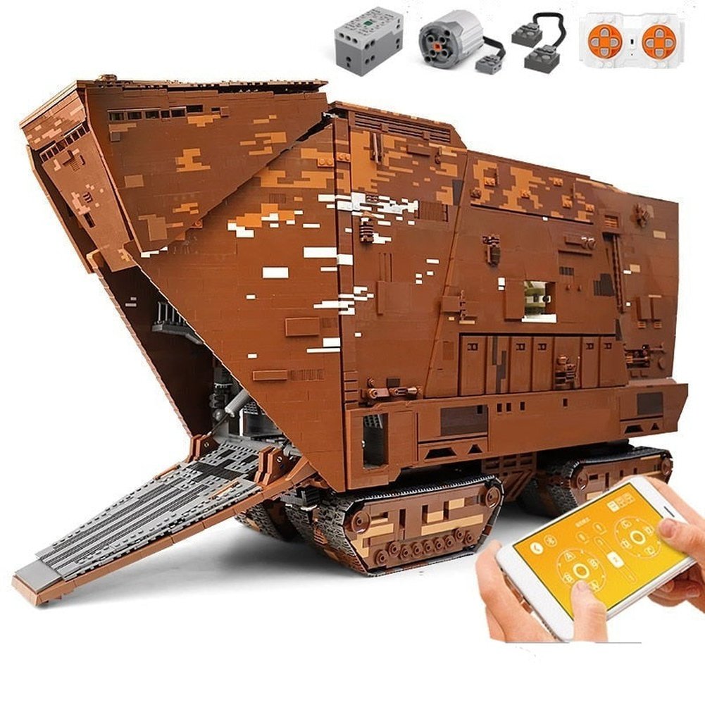 MK Star Plan Toy MOC-13289 Cavegod UCS Sand crawler War Ship Building Blocks Construction Model for Adults and Boys Jurassic Bricks