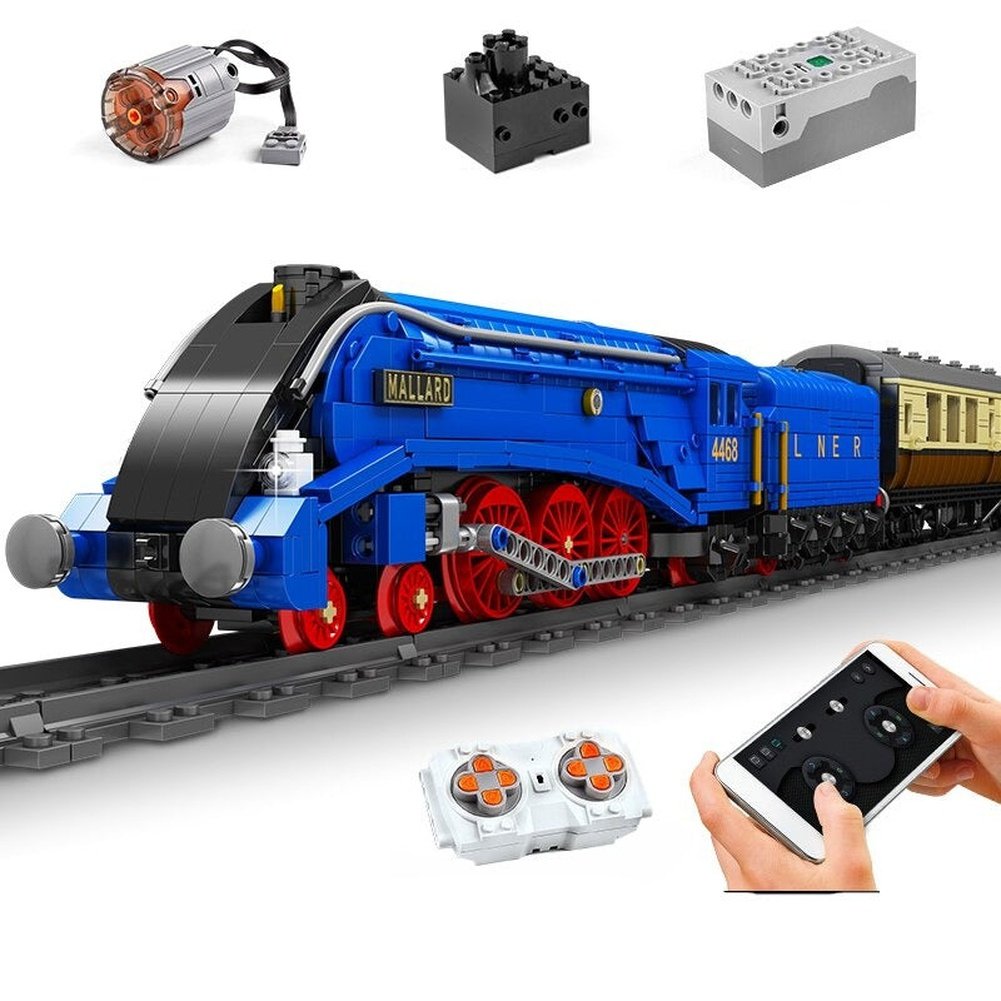 MK Technical Creative City Train Locomotive Rail Tracks Power Function Building Blocks DIY kid Trains Toys Children gift Jurassic Bricks