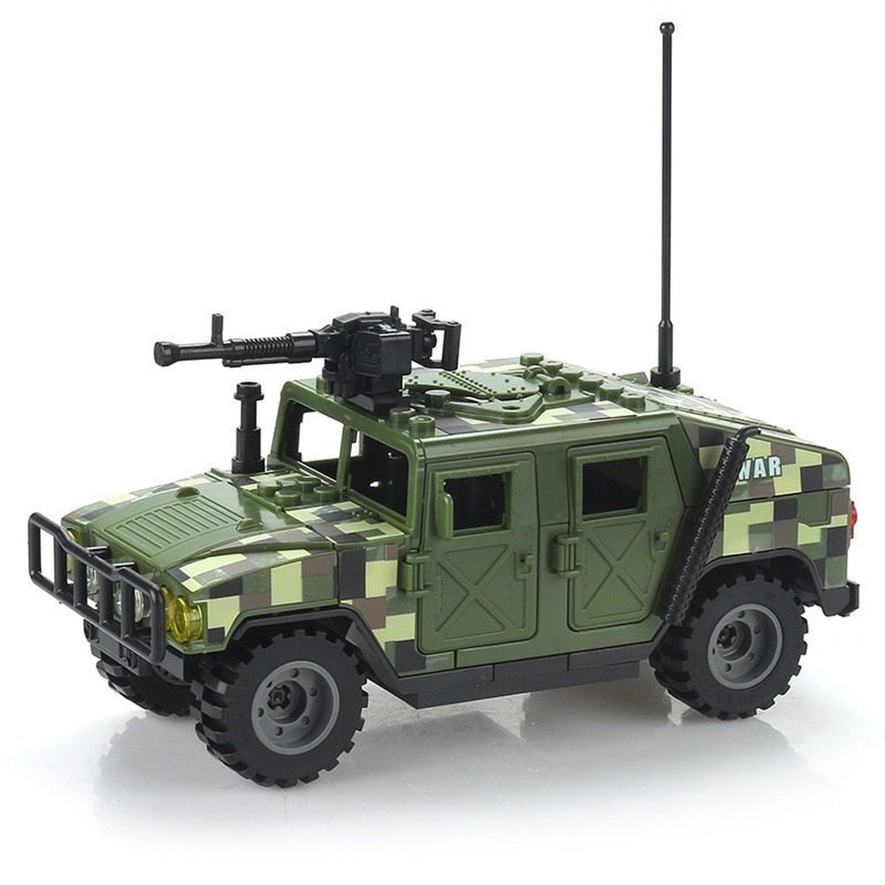 Mk Humvee Comm MOC Compatible MK WW2 Soldier Humvee H1 Army Friends Car Building Bric ...