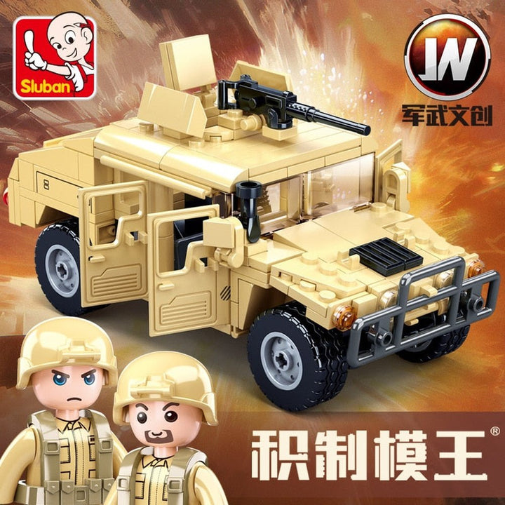 MK WW2 Military Humvee H1 Army Friends Car Building Bricks Classic Moc Blocks Action Figures Toys Boys Gift Jurassic Bricks