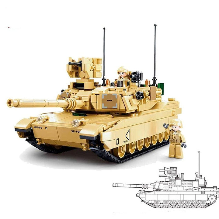 MOC NON LEGO MK WW2 Soldier Tank Army Friends Armored Vehicle MK Building Bricks Classic Moc Blocks Action Figures Toy