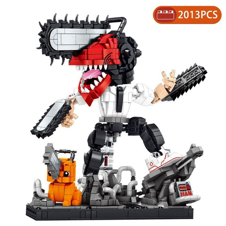 MOC NON LEGO MOC Creative Technical Chainsaws Toys Man Super Heroes anime action figures Model Building Blocks  Assembly Bricks Kids