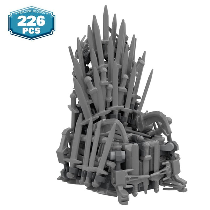 MOC NON LEGO MOC Famous Movie The Iron Sword King Games Building Blocks Magic Rotating Throne Figures Idea Building Blocks  Toy