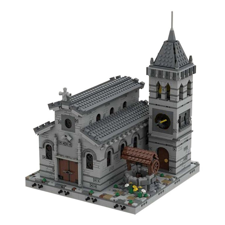 MOC  Compatible  MOC Medieval Chuh -Modular Notre-Dame DE Model Building Blocks Vintage Famous House Ahitecture Bricks Toy for