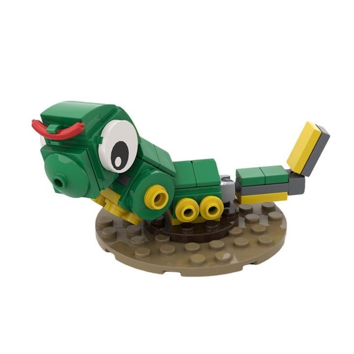 MOC Mini Chomper Flower Building Blocks Kit Man Eater Plants Bricks Pet Green Caterpillar Toys For Children Birthday Xmas Gfits Jurassic Bricks