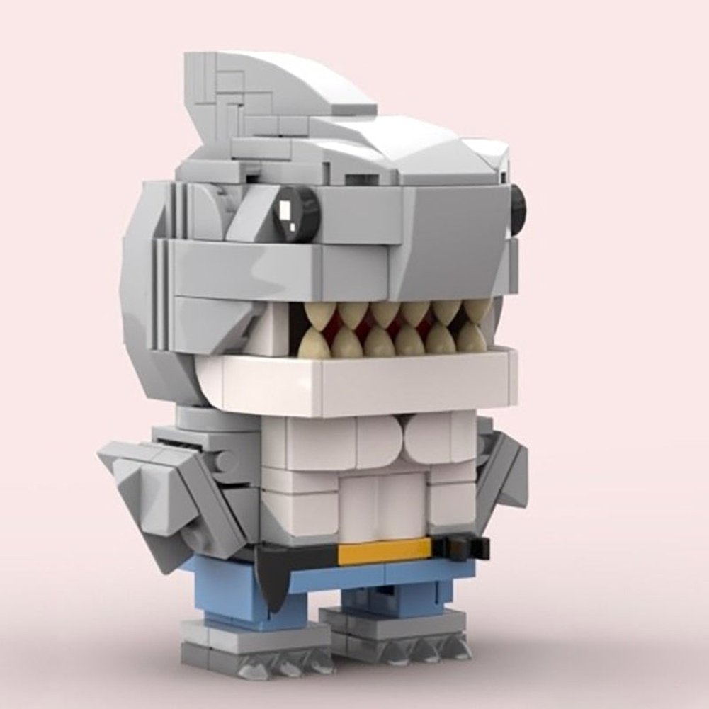 MOC Shark Movie Brickheadz Blocks Assembled Model Classic Movie Water King Monster Animal Construct Bricks Toy Children Gift Jurassic Bricks