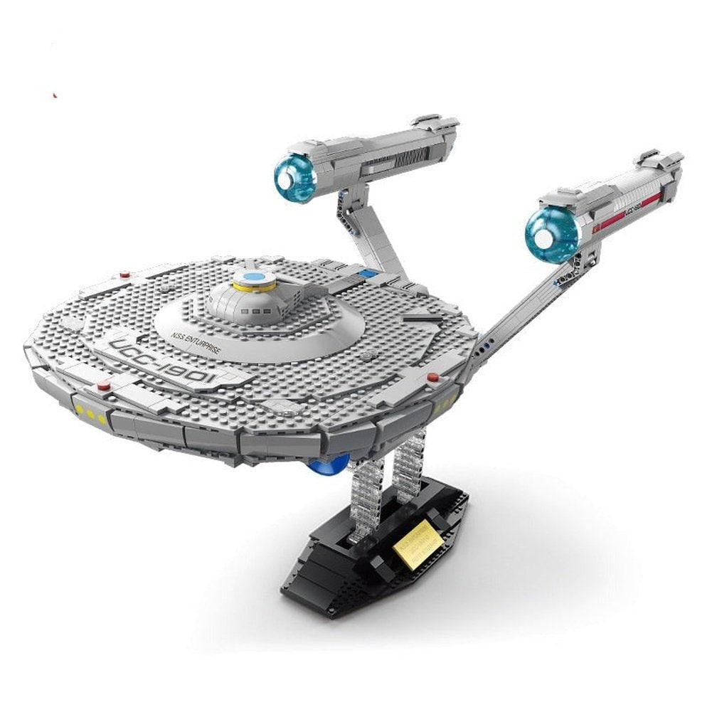 MOC Star-Treks Spaceship U.S.S Enterprise NCC-1701-D Cruiser Building Blocks Bricks Assembling Construction Kit for Adults Jurassic Bricks