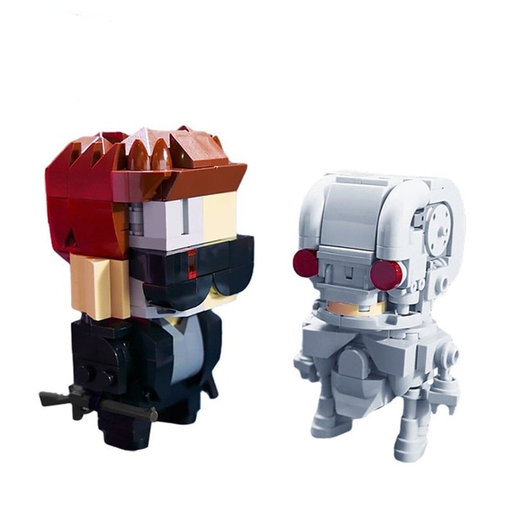 MOC Terminators T-800 Bone Brickheadz Building Blocks Robot Action Figures Mechanical Bricks Model Battle Toys Children Gifts Jurassic Bricks