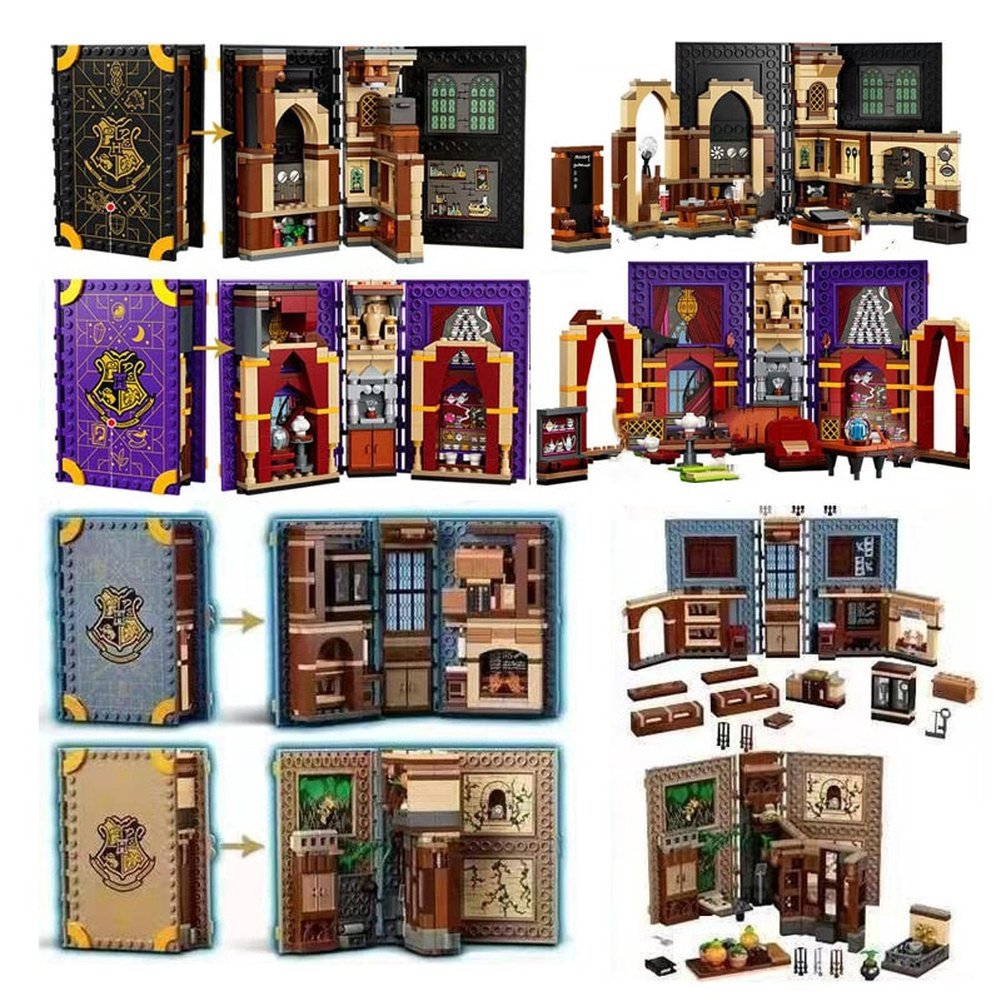 Magical Book Building Blocks Potions Charms Herbologys Class Books ScriptsWizards Moment Toys Gifts Kit Kids Bricks Jurassic Bricks