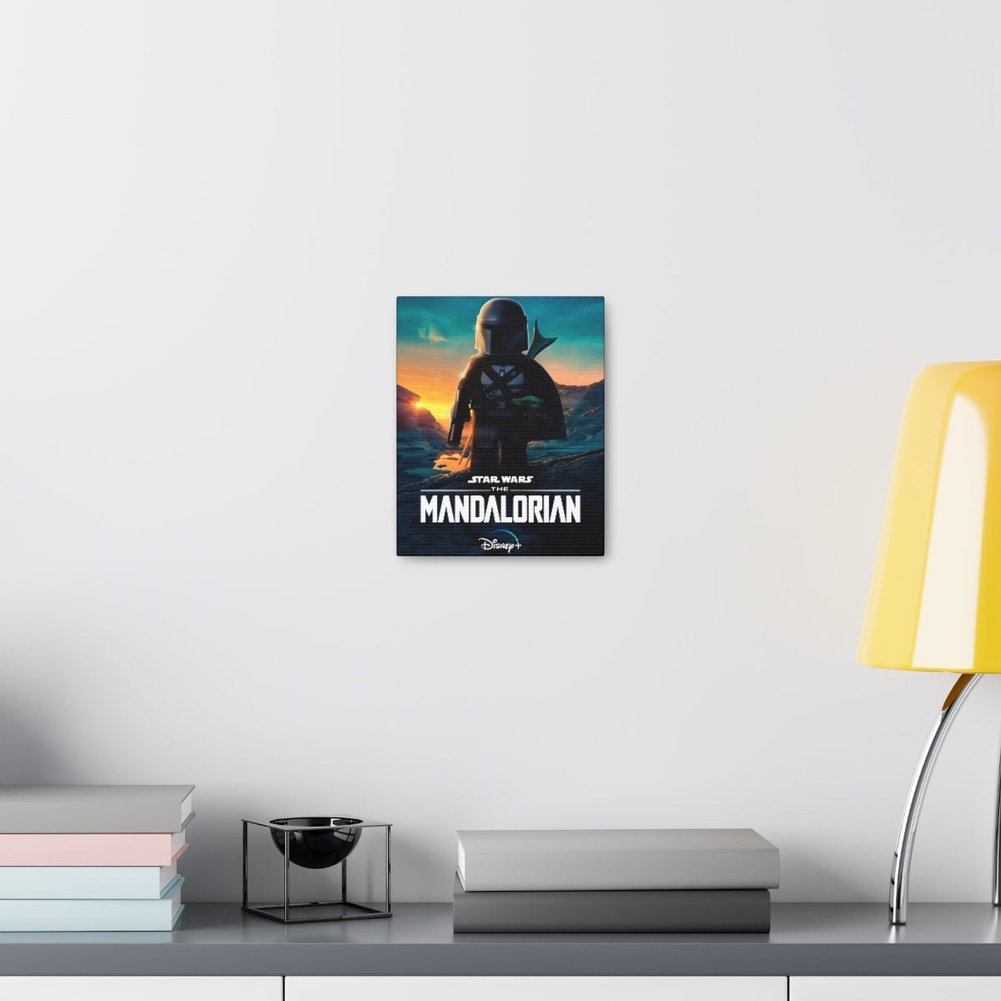 Mandalorian LEGO Movie Wall Art Canvas Art With Backing. Jurassic Bricks